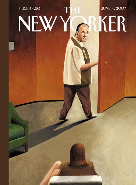 James Gandfolfini as Tony Soprano, illustration on the cover of The New Yorker June 2007