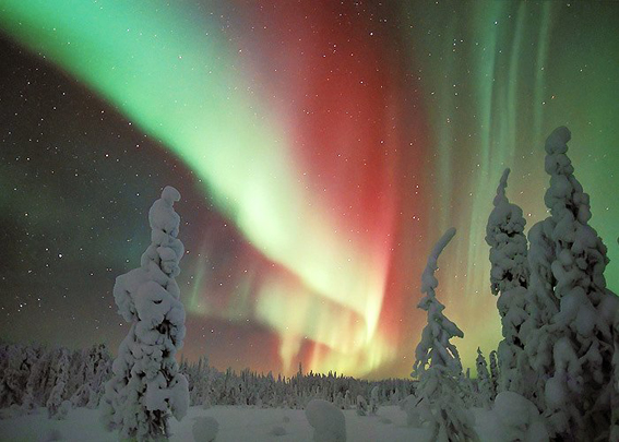 Заснеженный ландшафт Финляндии  