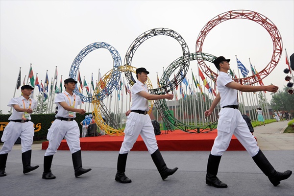 opening ceremony for the Athletes village in Beijing