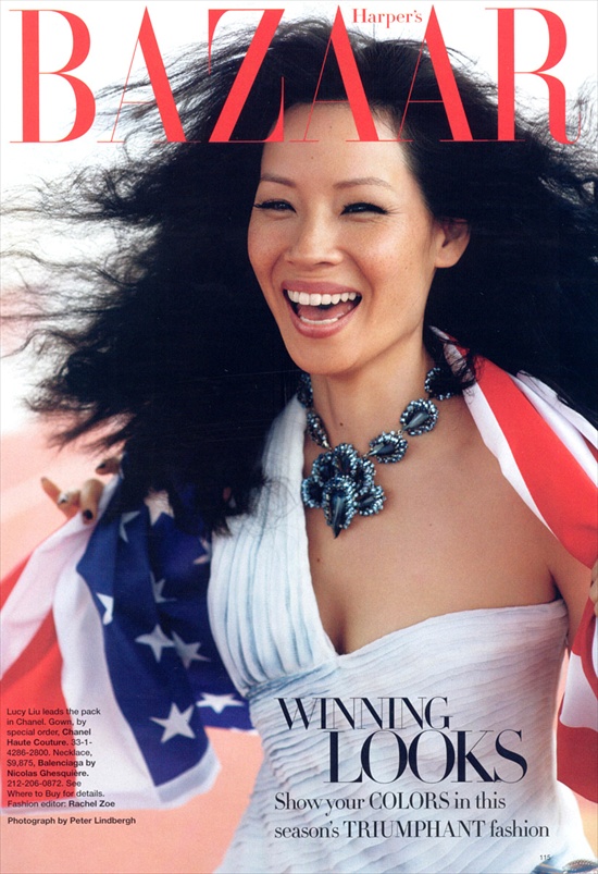 Lucy Liu for Fashion Olympics - Harper's Bazaar August 2008