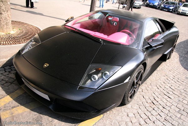 Black and Pink Lamborghini Murcielago
