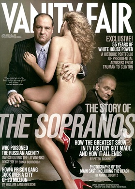 James Gandolfini and David Chase on the cover of Vanity Fair