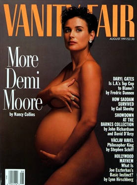 Деми Мур беременная на обложке Vanity Fair