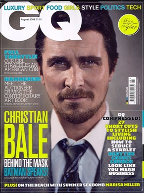 Christian Bale in GQ UK August 2008