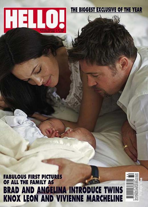 Jolie Pitt family on the cover of Hello Magazine