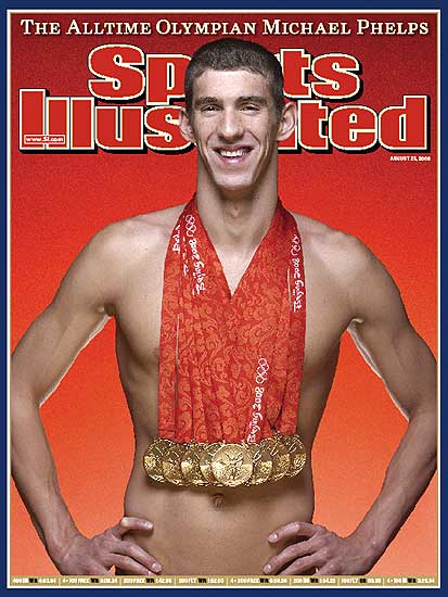 Michael Phelps on the cover of Sports Illustrated Magazine