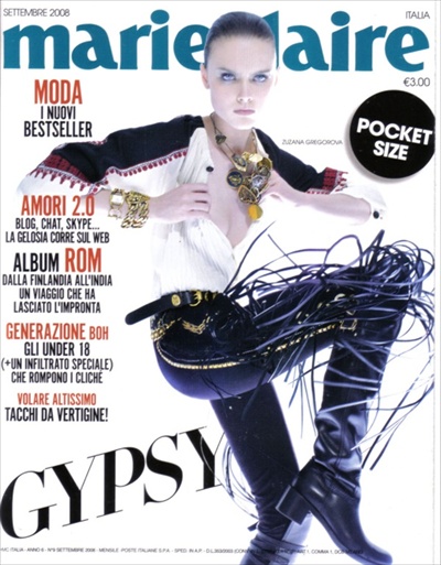 Zuzana Gregorova - Marie Claire September 2008 cover