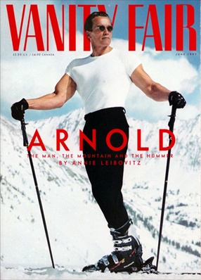 Арнольд Шварценеггер на лыжах