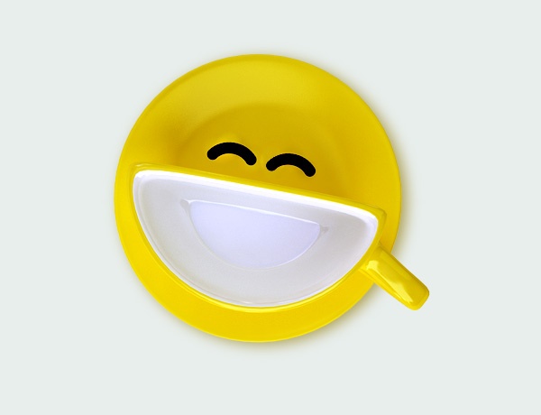 чашка с блюдцем Smilecup