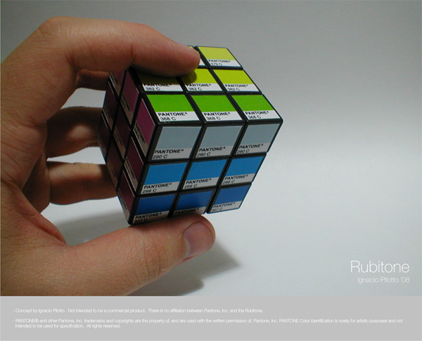 модернизировать кубик Рубика с помощью атласа цветов Pantone