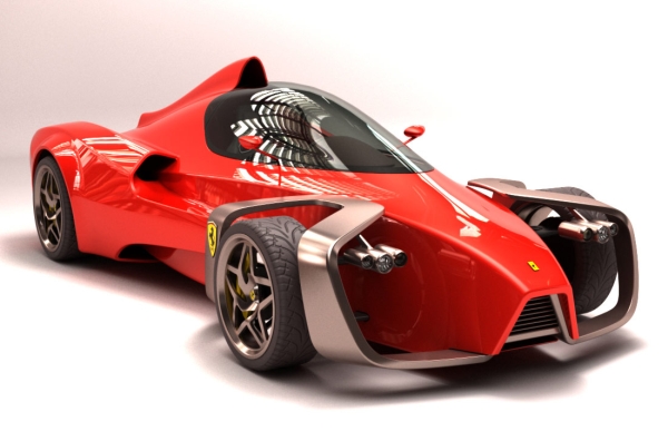 Концепт Ferrari Zobin напоминающий Формулу-1