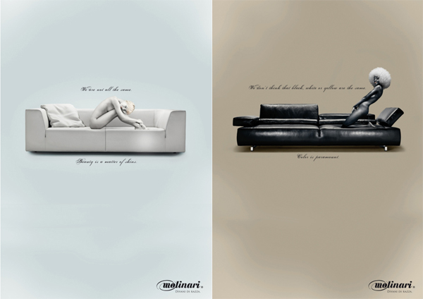 Реклама мебели Molinari о значении цвета