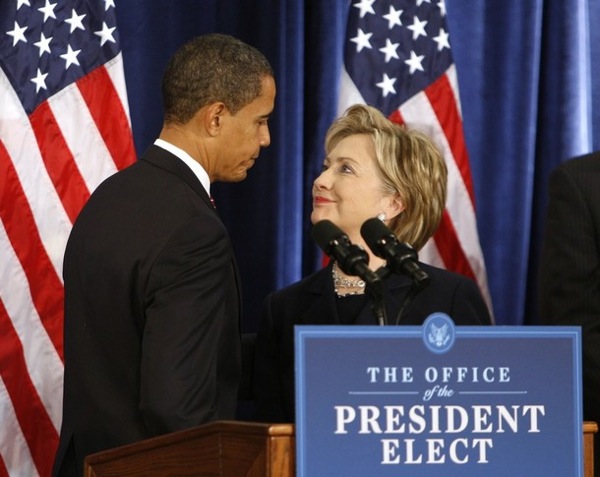 Barack Obama appoints Hillary Clinton as Secretary of State