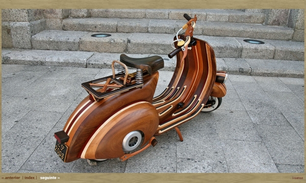 vespa новый корпус из дерева