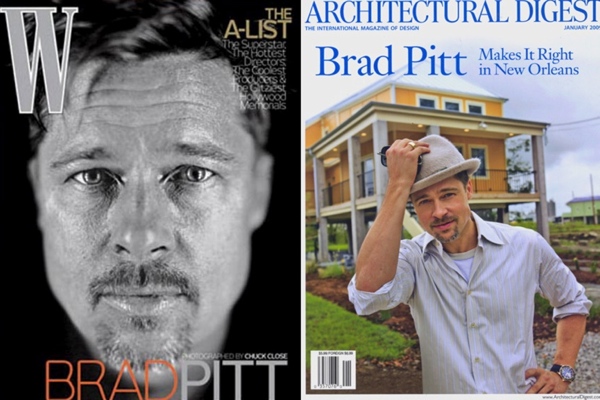 Брэд Питт в журналах Architectural Digest и W Magazine