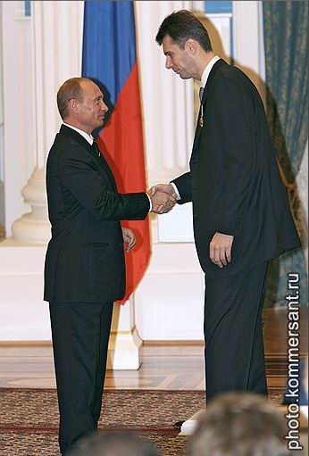 Михаил Прохоров и Владимир Путин