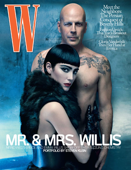 Брюс Уиллис  и Эмма Хемминг для W Magazine