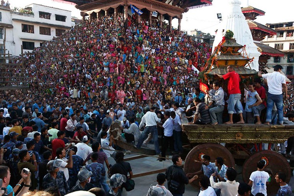 Праздник Индра Джатра в Катманду, Непале
