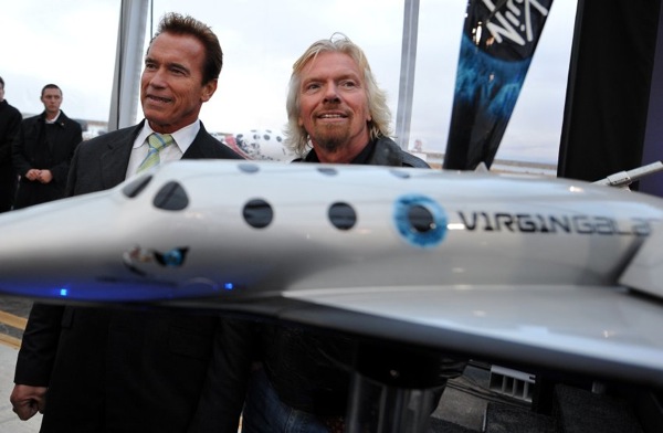 Richard Branson and Arnold Schwarzenegger