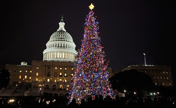 Рождественские декорации в Вашингтоне