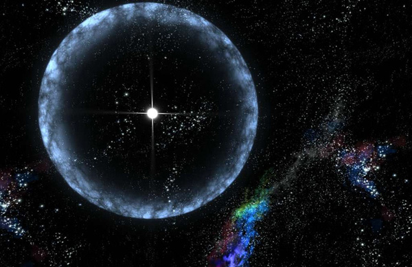 Нейтронная звезда, расположенная на расстоянии 50 000 световых лет от Земли. Image courtesy NASA