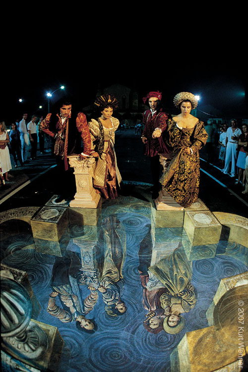 illusionistic street painting