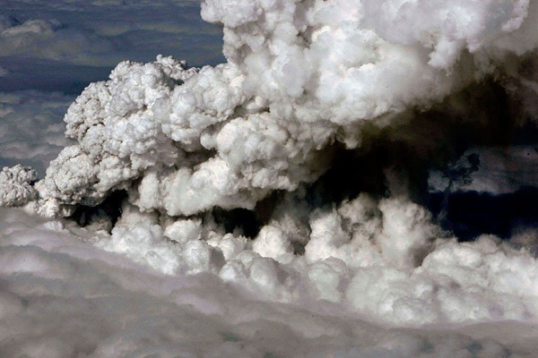 Volcano eruption in Island