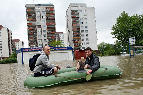 Потоп в Бресте в Польше