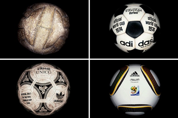 Футбольные мячи Чемпионатов мира по футболу с 1930 по 2010 год