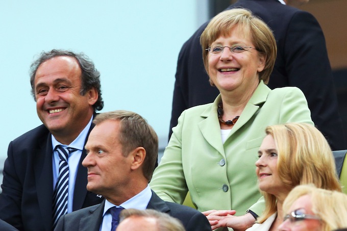 Germany Greece Angela Merkel Michel Platini.jpg