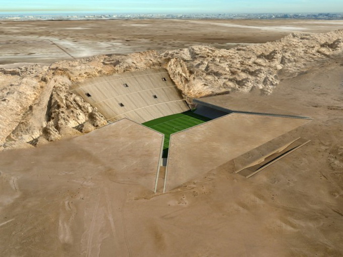 Rock Stadium  на песке в ОАЭ
