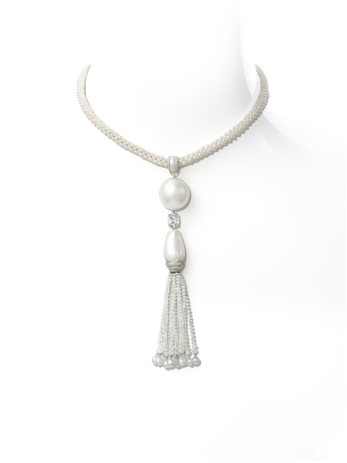 Natural button and drop pearls, diamond necklace.jpg