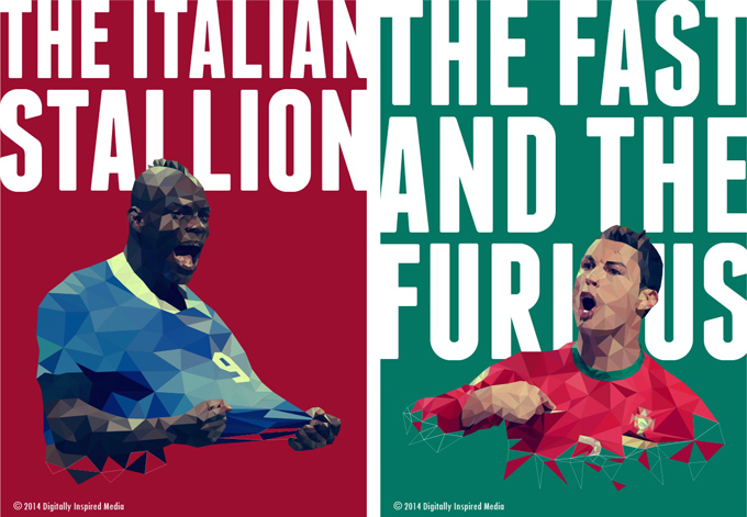 Постеры футболистов, вдохновленные фильмами