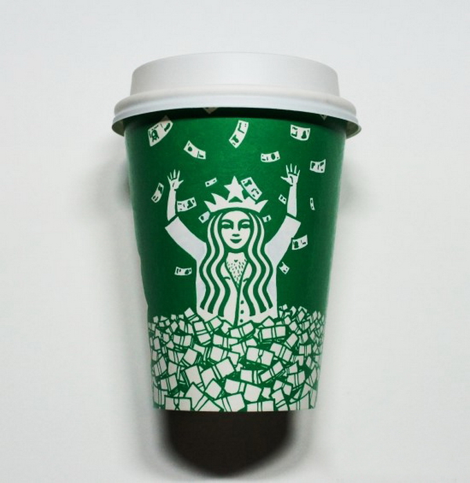 Искусство из стаканчиков Starbucks