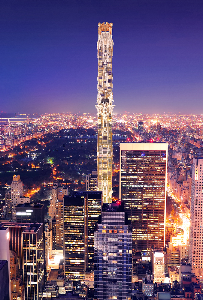 Уникальный фэнтези-небоскреб в Нью-Йорке. ФОТО