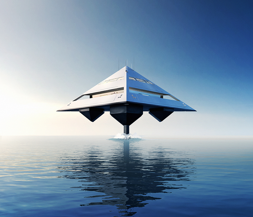 Невероятная яхта в форме пирамиды. ФОТО