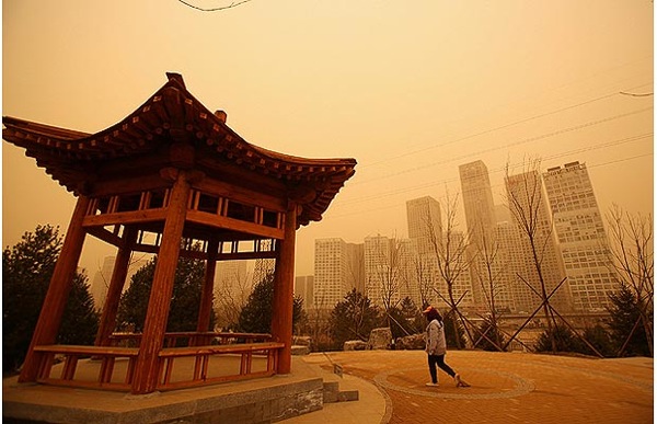 Песчаные бури в Китае